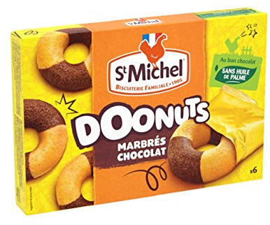 St Michel Doonuts Marbrés au bon Chocolat x6 en sachet individuel 180g