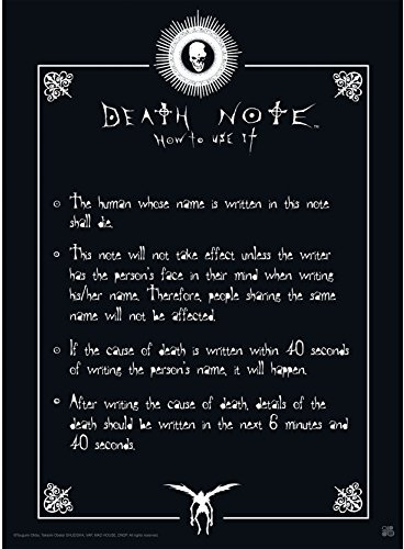 ABYSTYLE - Death Note - Poster - Regeln (52x38)