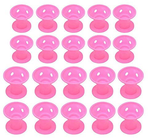 20 Pieces Mushroom Rubber Curling Iron,Curly Hair Care DIY Modeling Tool,No Heat Hair Styling Tool,Women DIY Tools,Her Rubber Curling Iron,Easy Styling Sleep In Rollers(Set of 2)