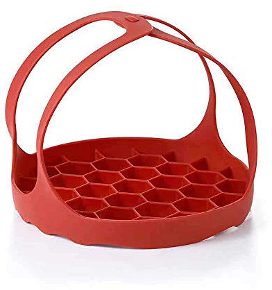 Hozora Steamer Cookware with Handles,Pressure Cooker Sling,Silicone Roasting Rack Bakeware Sling Trivet Oven Baking Rack For Cooking Steam