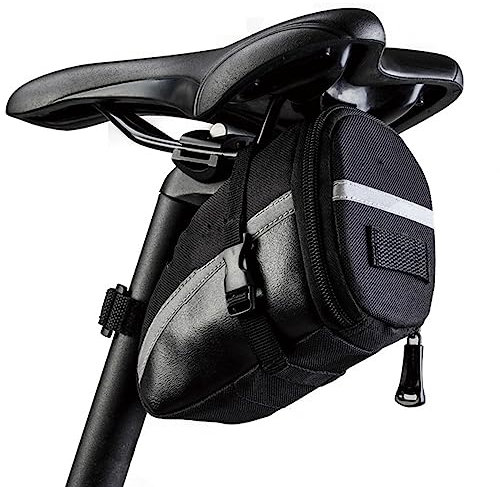 Waterproof Bicycle Underseat Bag - Saddle Wedge Pack for MTB Road Bike Storage (Only Bag)