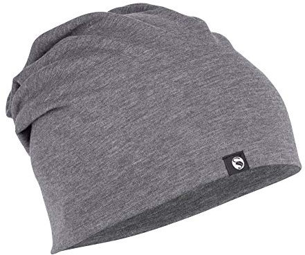 STARK SOUL Slouch Beanie Mütze für Damen & Herren (Unisex), leichte Jersey Mütze, Einheitsgröße in Dunkelgrau