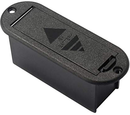 Milisten 9V Batteriefach Schwarzer Gitarren-Batteriehalter für Musikinstrumente mit Aktivem Gitarren-Bass-Tonabnehmer