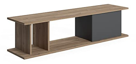 Amazon-Marke: Movian TV-Ständer Luur, Lowboard-Schrank, 140 x 35 x 34 cm, Eiche-Grau