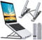 Babacom Laptop Stand, Aluminum Portable Laptop Cooling Desk Holder, 9-Levels Adjustable Notebook Riser Mount, Ventilated Computer Stand, Compatible with MacBook Pro Air, iPad,10-15.6” Laptops