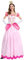 IDOPIP Robe Princess Peach pour femme, Déguisement Princesse Pêche Adulte avec Couronne pour Cosplay de Carnaval d'halloween Rose M