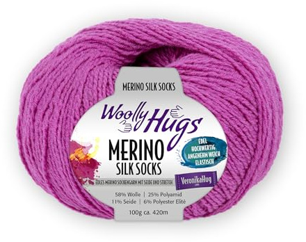 Woolly Hugs MERINO SILK SOCKS 100g/420m (pink)
