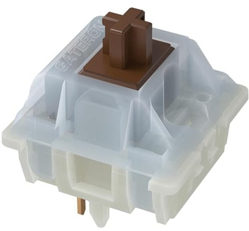 kutethy Gateron Switches Milchig Braun Mechanische Tastatur gelb 5-polig für alle Mechanischen MX-Tastaturen (72 Stück, Braun)
