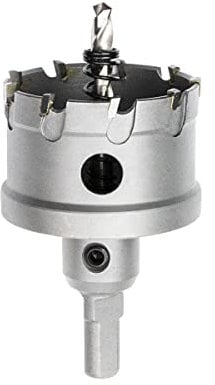 Meccion Lochsäge Hartmetall-Bohrer, Hochwertiger TCT Metall Lochsäge Bohrer für Edelstahl, Eisen, Legierung, Holz, Kunststoff (51mm)
