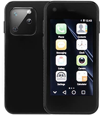 Luqeeg Mini Smartphone, Telefono Cellulare Sbloccato Android 6.0 Quad Core per Bambini e Adulti, Schermo HD da 2,5, Doppia SIM 3G, 1GB 8GB ROM, WiFi, Bluetooth, Batteria