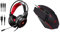LYCANDER Gaming-Headset mit Mikrofon und LED-Licht, 3,5 mm Eingang, (Essential - Schwarz und Rot) & LMC378 Gaming-Maus, kabelgebunden, Optische USB-Mäuse mit Einstellbarer DPI, 7 Tasten, 1, 5 m Kabel