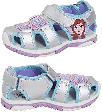Disney Frozen Sandals for Kids Elsa Anna Girls Closed Toe Sport Sandal Walking Summer Shoe