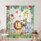 Yilinata Dschungel-Safari-Fenstervorhänge für Kinder, Jungen, Mädchen, Aquarell, Cartoon, Wald, Tiere, Baby, Wohnzimmer, Schlafzimmer, Kinderzimmer, strapazierfähiger Stoff, 208.3x213x213 cm