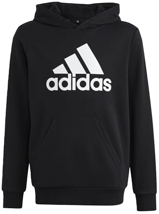 adidas Unisex Kinder Big Logo Essentials Cotton Hoodie, Black/White, 15-16 Years