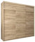 MEBLE KRYSPOL Tokyo 250 Kleiderschrank mit DREI Schiebetüren für Schlafzimmer – moderner Aufbewahrungsschrank mit Kleiderstange und Regalen – 250x240x62cm - Sonoma mit Verlängerung