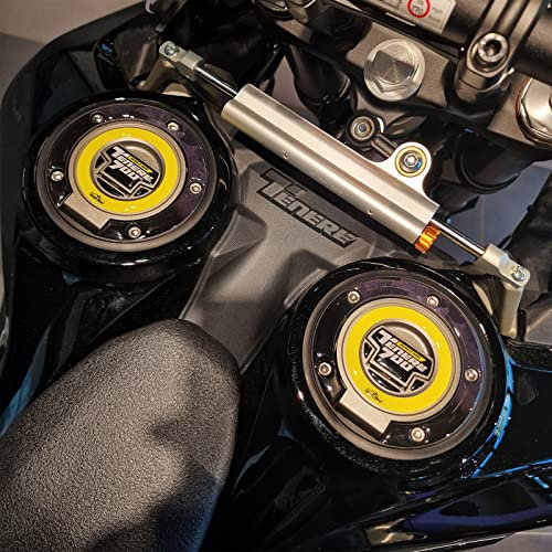 Resin Bike Aufkleber für Motorrad Kompatibel mit Yamaha Tenere 700 World Raid 2022-2025. Tankdeckelschutz vor Stößen und Kratzern. Paar 3D-Harzklebstoff - Stickers - Made in Italy
