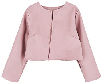 JOPHY & CO. Giacchetta Coprispalle Bambina Ecopelle a Maniche Lunghe (cod. 3071) (6 anni, Rosa)
