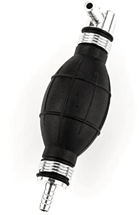 LST Kraftstoff Handpumpe Außenbordmotor Benzin, Diesel, Öl, Wasser mit 8mm Schlauchanschluss, Einwegventil, rechtwinklig und gerade Anschlüsse für schnelle Flüssigkeitsübertragung