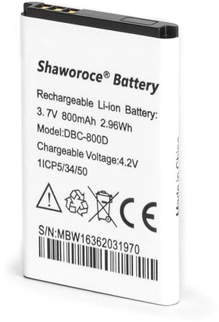 SHAWOROCE Battery DBC-800D DBC-800B DBP-800B DBC-800A Replacement for Doro Mobile Phone 1360 5030 5516 6030 6520 6530 6620 1350 6050 6551 6526 Easy 500 506 508 611 3.7V 800mAh Li-ion Rechargeable