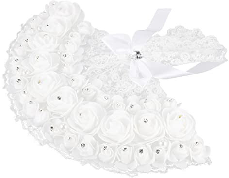 ORFOFE Handheld Rhinestone Decorative Fan for Weddings Bridal Parties and Stage Performances Elegant Lace Floral Design with Prop and Wall Hanging Options