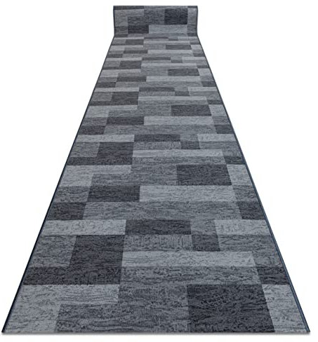 Modernen Preiswert Antirutsch Läufer Icona Grau, Anti Rutsch Teppich rutschfest Brücke Meterware für Küche Wohnzimmer, dauerhaft, 120x250 cm