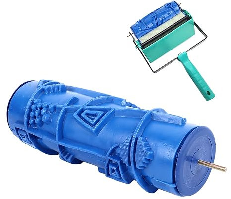 5 Zoll DIY Gemusterter Farbroller, Dekorative Gummiwalze, Dekorative Kunstwalze, Texturwalze, Gummiwalze mit Weicher Prägung (ZZ0079-Linie)