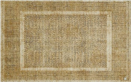 Barbara Becker Fußmatte Squaret, Schmutzfangmatte waschbar, für Eingangsbereich Wohnungstür, Fußabstreifer, Türmatte, Gelb, 50 x 70 cm