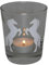 Lichtidee Teelicht Glas Windlicht Tischlicht Print weiß mit steigende Pferde weiß Herbst Handmade Unikat Maritim Geburtstag Ostern Muttertaggeschenk, Höhe 8cm,, 09366