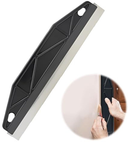 Paint Trim Guard Paint Wallpaper Scraper,1pcs 9inch Black Multi-Purpose Straight Edge Tool Paint Guide,Paint Trim Guard Stainless Steel Trim Guide Blad is Perfect Size for Precision Painting