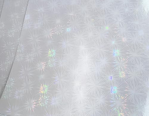 10 Blatt selbstklebende A4-Feuerwerk-Aufkleber, transparent, holografische Vinyl-Overlay-Blätter, Laminat-Aufkleber