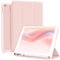 GKABXY Case for iPad 9th/8th/7th Generation 2021/2020/2019 10.2 Inch with Pencil Holder, Soft TPU Back & Tri-fold Stand Protective, Auto Wake/Sleep for iPad 10.2 Inch, Pink