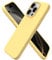 ORNARTO Compatible with iPhone 16 Pro Case 6.3, Slim Liquid Silicone 3 Layers Soft Gel Rubber Shockproof Protective Case with Anti-Scratch Microfiber Lining-Buttercream Yellow