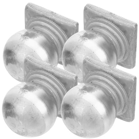 Veemoon 4stücke Zaunpfostenkappen Aus Metall Dekorative Eisenpfostenkappen Zaunpfostenabdeckungen Für Korridore Leitplankensäulen Schutzbügel Geländer Passend Für Eiserne Zaunpfosten