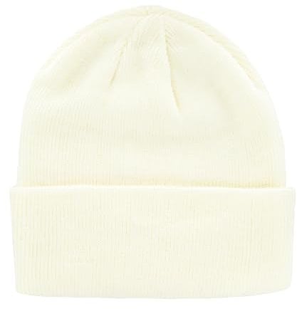 axy Kinder Winter Beanie Strickmütze mit breiter Krempe für Jungs und Mädchen von 1-6 Jahren, Kindermütze Jungen Kleinkind (Cremeweiss)