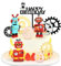 Roboter Kuchen Dekoration, 11 Stück Robot Cupcake Dekoration, Roboter Cupcake Toppers, Roboter Geburtstag Kuchen Topper, Cake Toppers Roboter, Kinder Roboter Geburtstag Tortendeko
