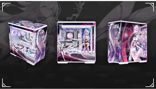 Gabinetes For Computadora, Gabinete For Juegos De PC Media Torre ATX/M-ATX/ITX - Puerto E/S Frontal TPYE-C - Vidrio Templado - 10 Posiciones De Instalación De Ventilador - Incluye 2 Tableros De Luz LE