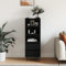 Annlera Sideboard Moderne Schrank Aufbewahrungsschrank Stilvollen Beistellschrank Buffetschrank für Wohnzimmer Schlafzimmer oder Flur Minimalistischen Design Schwarz 40x36x110 cm