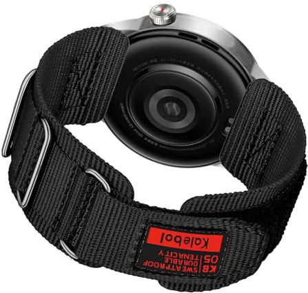 Sport Nylon Armband Kompatibel mit CMF Watch Pro 2 Armbänder, mit Klettverschluss Einstellbar Metall Ringe Verschluss Geflochtene Frauen Männer Ersatzarmband für CMF Watch Pro 2 Uhrenarmband (Schwarz)