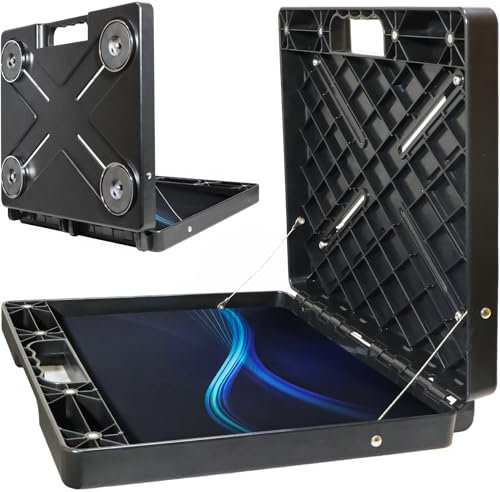 Meifrenship Magnetic Laptop Stand , Portable Workstation With 4 Super Strong Magnets, Rated At 45 Pounds, Magnetic Toolbox Attach To HVAC, Trucks, Walls, Poles etc