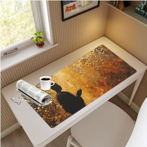 Buddha Mouse Mat Large Desk Mat 23.6x11.8 Inch, Zen Mouse Pad Gaming Mousepad, Waterproof Keyboard Mat, Durable Desk Pad, Soft, Non-Slip Rubber Base Mouse Mats for Desk Office Gaming Home Decor M847