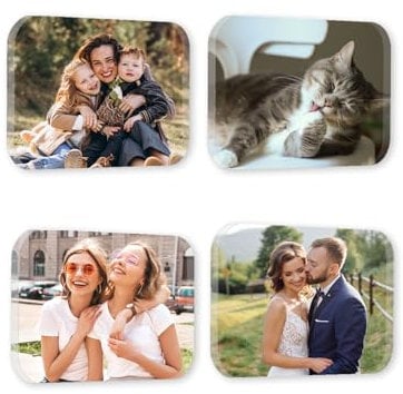 AllerPierce Personalised Photo Fridge Magnet Custom Acrylic Picture Refrigerator Magnet for Home Locker Whiteboard Decor Personalised Photo Gifts for Families Friends Birthday Christmas-Rectangle