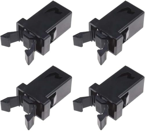 4Pcs Bin Lid Clasps, Compatible with Bin Lid Clasps Brabantia, Flexible, Waterproof Touch-Top Wastebasket Lid Lock for Kitchen, Bathroom Wastebaskets (Classic Black)
