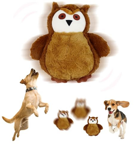 HEYIDAMAI Bewegendes Hundespielzeug, Interaktives Hundespielzeug, Aktives Bewegliches Haustier Plüschspielzeug mit Klang und Hüpferei für Hunde Katzen