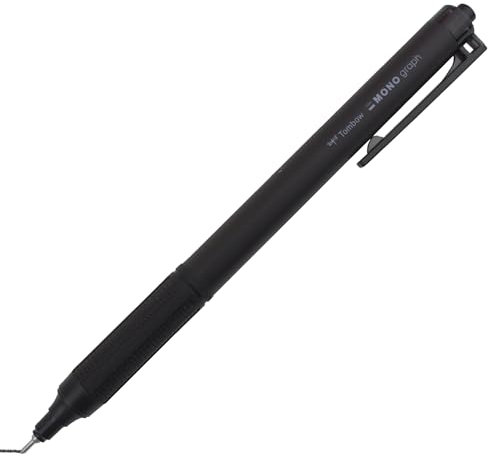 Tombow MONO graph Lite Kugelschreiber schwarz, Präzise Nadelspitze, Geschmeidiges Schreiben, Ergonomischer Griff [BC-MGLE1-04AL]