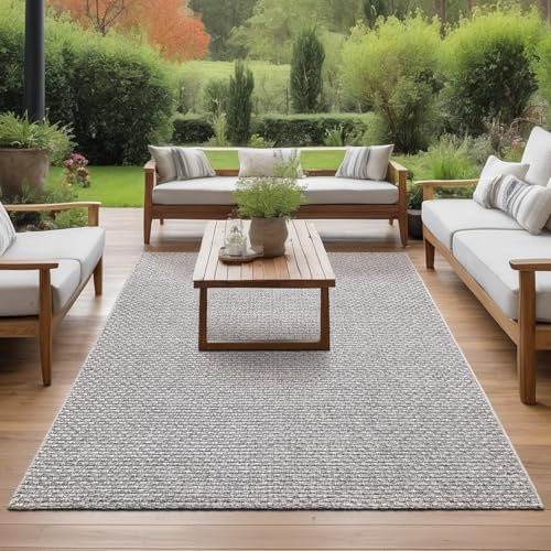 the carpet Maldives – Strapazierfähiger Teppich im Boho- & Vintage-Design, weich & pflegeleicht, ideal für Wohnzimmer, Schlafzimmer & Flur – auch für Balkon oder Terrasse geeignet, Grau, 120 x 170 cm