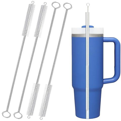 CIDYAUST Straw Cleaner Brush for Stanley Cup,10 inch Straw Brush for 40oz 30oz 20 oz Stanley Mugs,Stanley Straw Cleaner for Various Straws,Baby Bottles,Water Bottles and Hummingbird Feeders(4Pack).