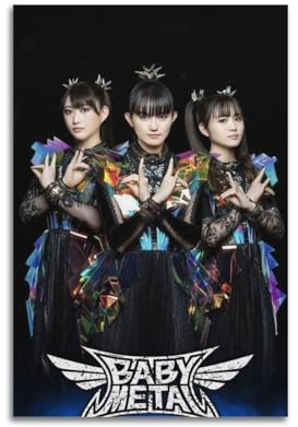 QWQEUTY Babymetal Poster, ästhetische Wandkunst, Leinwand, Vintage-Poster, dekoratives Gemälde, Wohnzimmer, Schlafzimmer, Dekoration, 40 x 60 cm, ungerahmter Stil