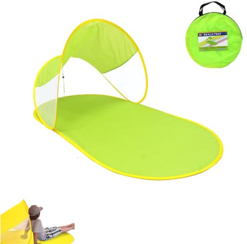 Qplcdg Pop Up Strand Zelt,Extra Light Zelt,Sonnenschutzzelt,Tragbar Beach Zelt für Familie,Strand,Camping Outdoor (Grün)