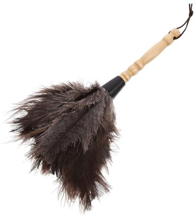 Ciieeo Ostrich Duster Auto Duster Staubtücher zum Reinigen Flauschiger Staubwedel Schreibtisch Staubwedel Staubstab Blinds Duster Staubreiniger Straußenfeder