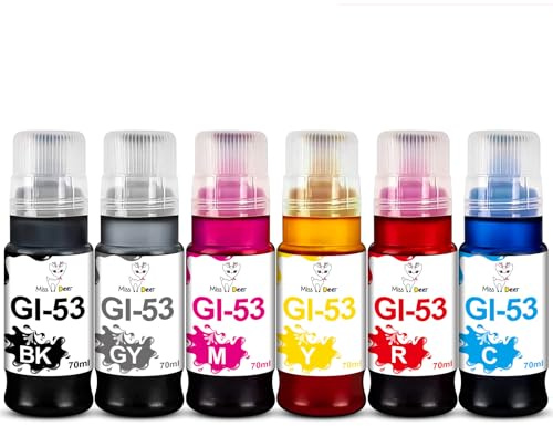 Miss Deer GI-53 Nachfülltinte Ersatz für Canon GI-53 Tinte kompatible mit Canon G650 G550 Pack